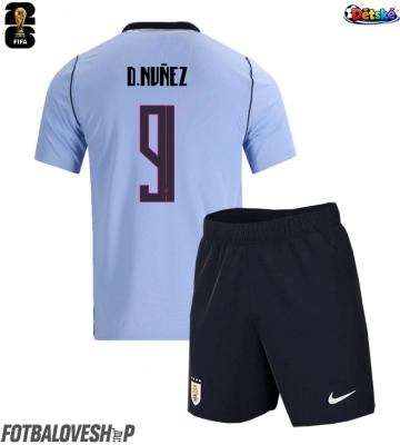 Uruguay Darwin Nunez #9 Dětské Domácí Dres MS 2026 Krátký Rukáv (+ trenýrky)
